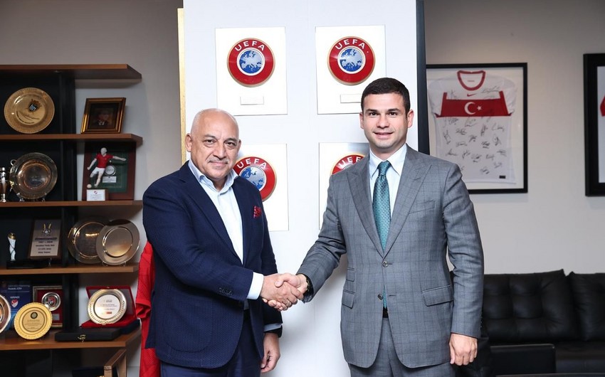 Orxan Məmmədov Türkiyə Futbol Federasiyasının prezidenti ilə görüşüb